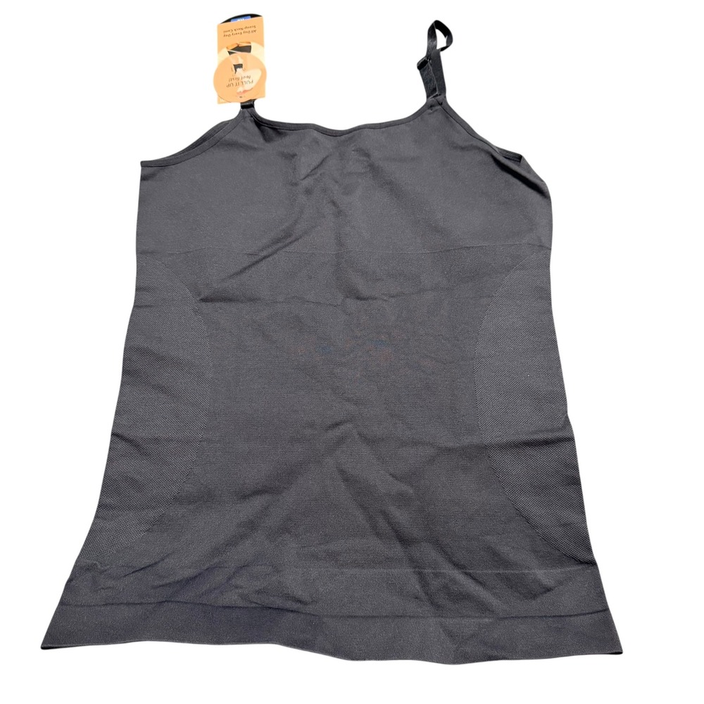 Shapermint Essentials All Day Every Day Scoop Neck Cami Black XL 62001 Shapewear